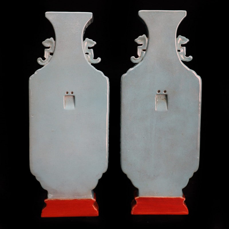 Imperial Qianlong Celadon-Glazed Vase with Double Handles for Display|大清乾隆天青釉雙耳賞瓶擺件・珍藏