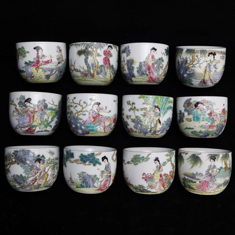 Imperial Yongzheng Famille-Rose Cup with Enamelled “Twelve Beauties” Design|雍正御製琺瑯彩十二美人圖杯・珍藏
