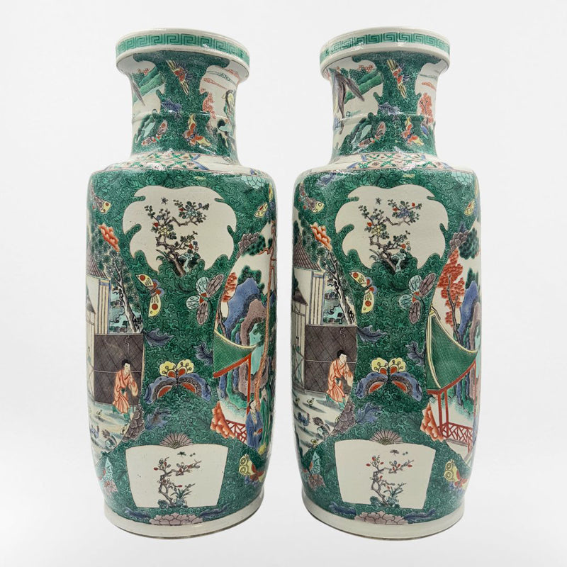Qing Dynasty Kangxi Wucai Club-Shaped Vase with Figural Design|清朝康熙五彩人物棒槌瓶・珍藏
