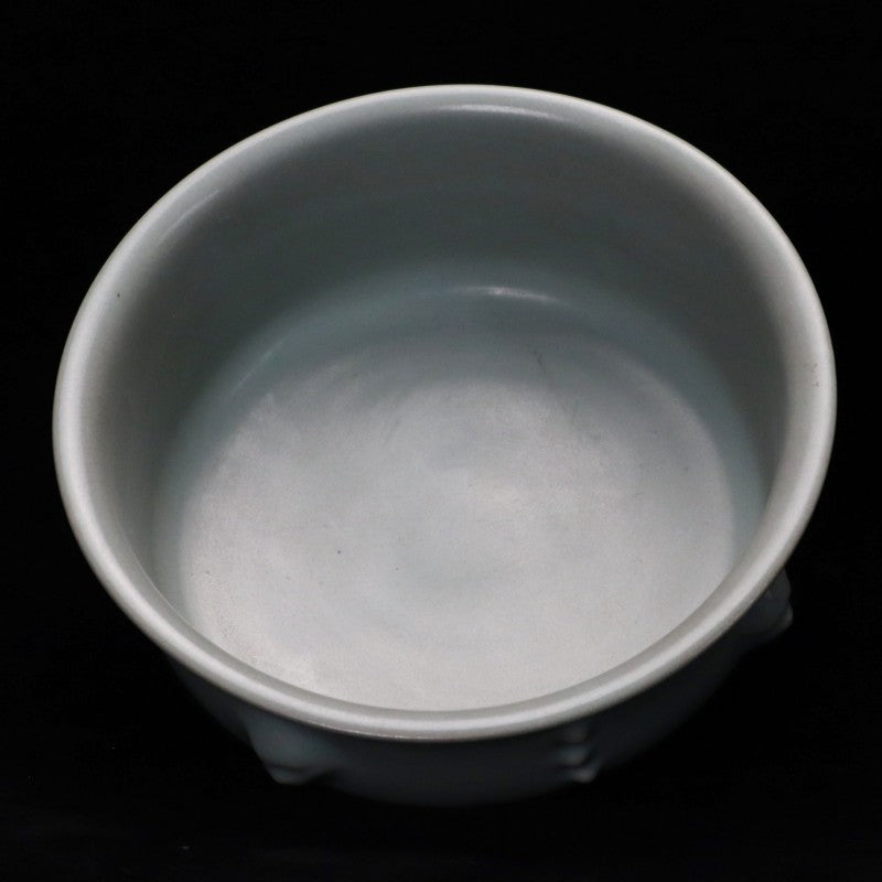 Song Ru Ware Washer with Four Beast Handles, Ice-Crackled Glaze and Firing Spur Marks | 宋汝窯冰裂開片四獸耳洗(支釘痕)・珍藏