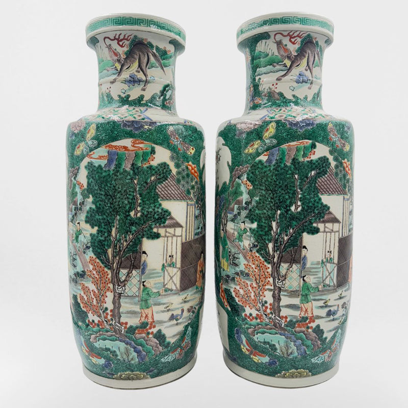 Qing Dynasty Kangxi Wucai Club-Shaped Vase with Figural Design|清朝康熙五彩人物棒槌瓶・珍藏