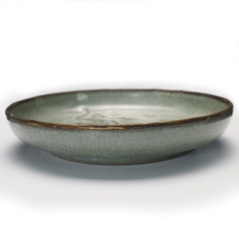 Northern Song Dynasty Guan Ware Display Dish with Qilin Motif|北宋官窯麒麟紋賞盤・珍藏