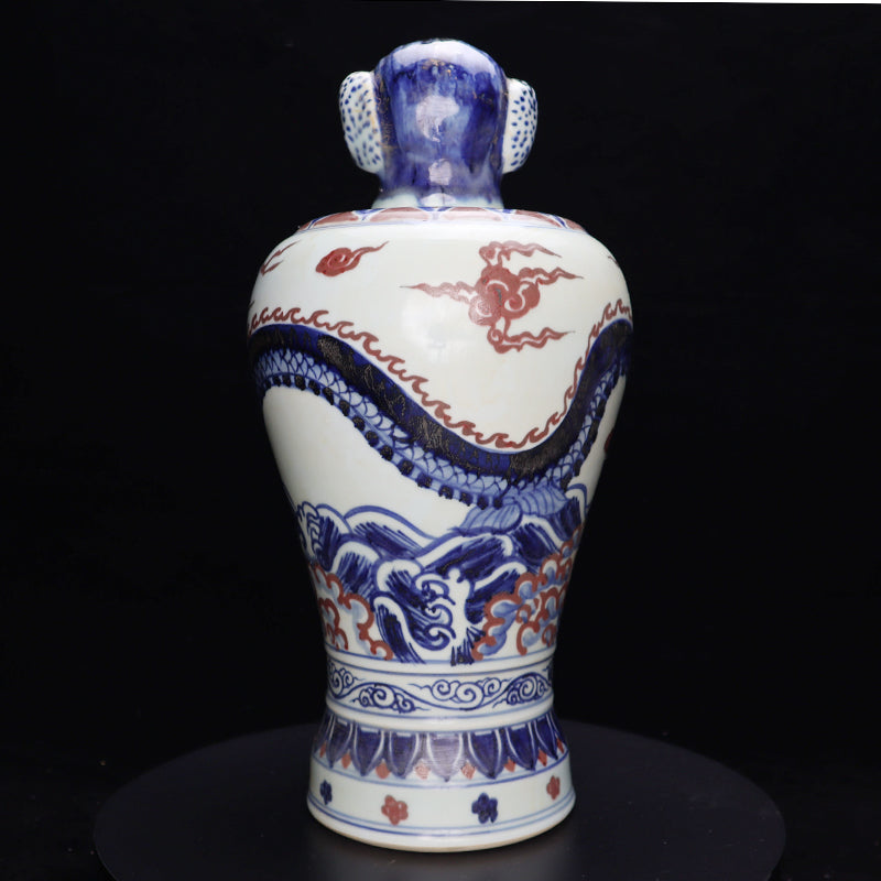 Ming Xuande Blue and Red Glaze Porcelain – Zodiac Pig Figurine | 大明宣德青花釉里紅瓷 – 生肖豬擺件・私藏
