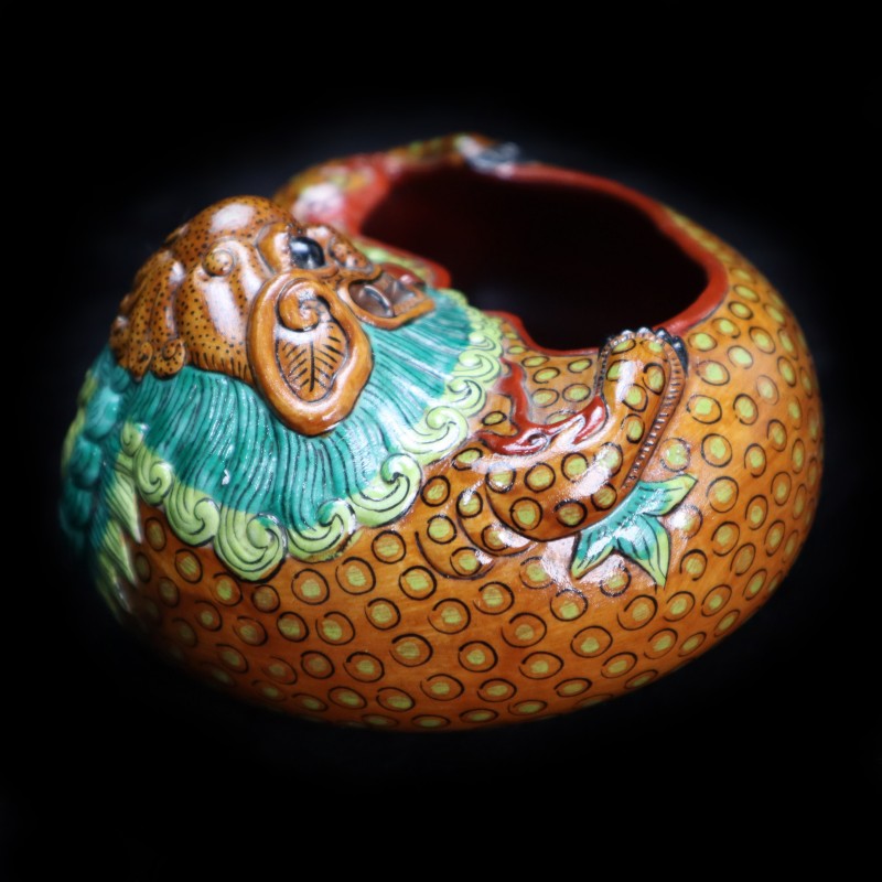 Rare Qing Dynasty Qianlong Antique Bronze Lion Brush Washer|珍稀大清乾隆古銅彩獅子筆洗|少師太保紋飾精品