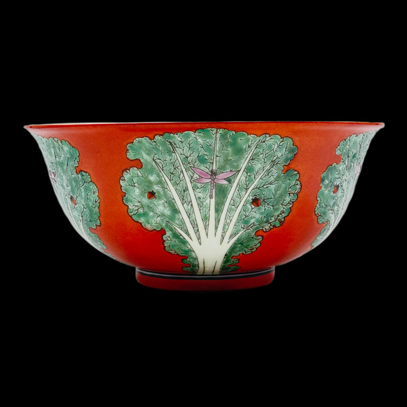 Qing Kangxi Persimmon-Red Glazed Bowl with Hundred Treasures Design|清康熙柿紅釉百財紋碗・珍藏