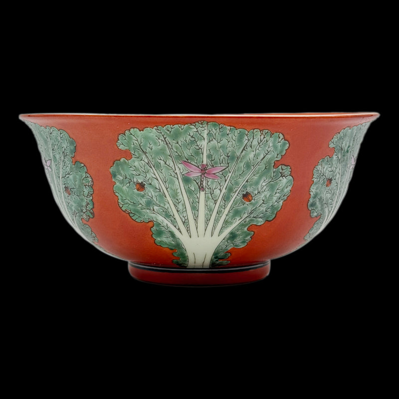 Qing Kangxi Persimmon-Red Glazed Bowl with Hundred Treasures Design|清康熙柿紅釉百財紋碗・珍藏