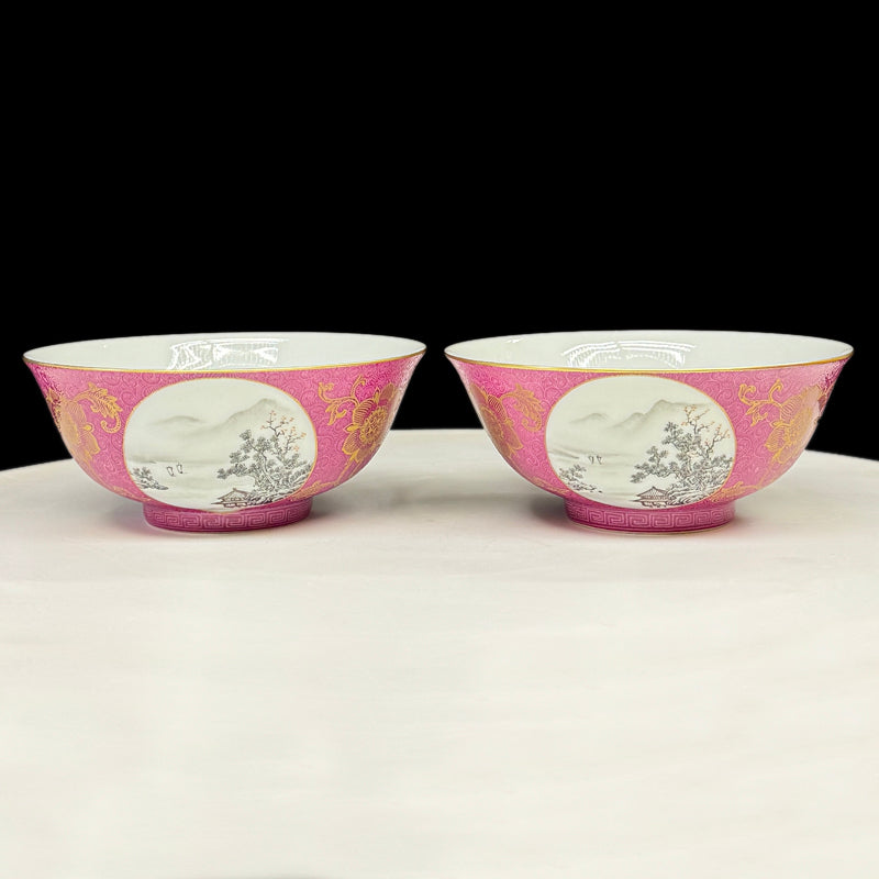 Qianlong Period Incised Bowl with Three Reserves in Fencai Enamel|清乾隆暗刻三開窗粉彩碗・珍藏