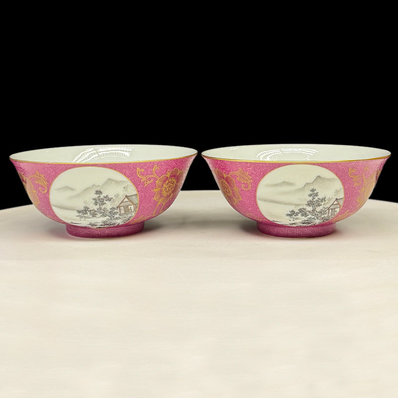 Qianlong Period Incised Bowl with Three Reserves in Fencai Enamel|清乾隆暗刻三開窗粉彩碗・珍藏