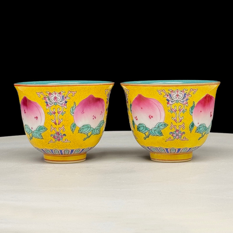 Qianlong Period Falangcai Cup with Longevity Peach Design|清乾隆琺瑯彩壽桃杯・珍藏