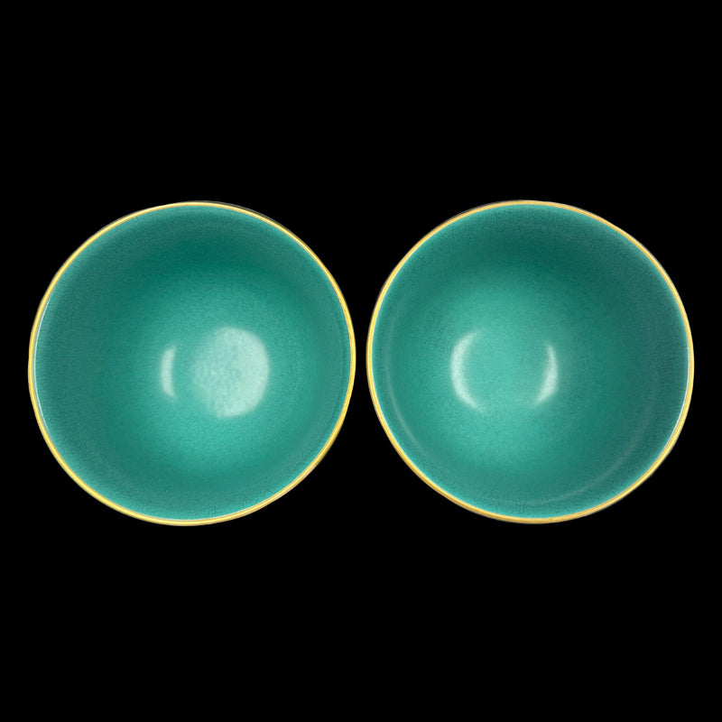 Imperial Qianlong Turquoise-Ground Enamelled Floral Cup with Gilded Rim|清乾隆御製綠松釉描金口琺瑯彩繪花杯・珍藏