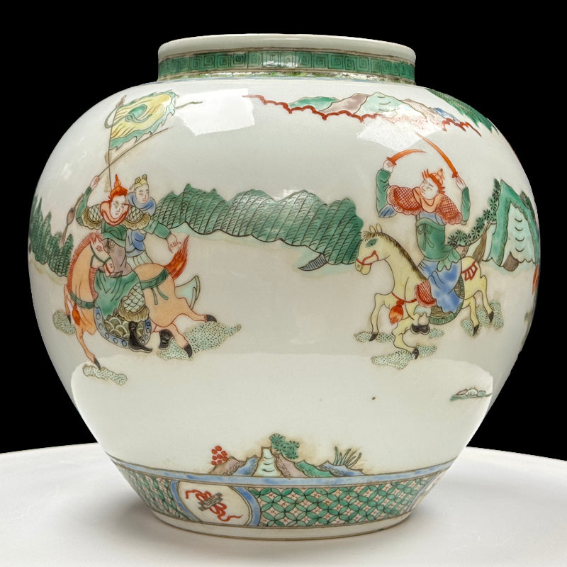 Qing Dynasty Kangxi Wucai Jar – Decorated with Narrative Figure Design|清康熙五彩瓷罐|人物故事圖飾・珍藏