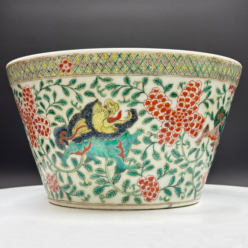 Imperial Kangxi Wucai Jar with Enamelled Qilin Motif|清康熙御製五彩麒麟紋大缸・珍藏