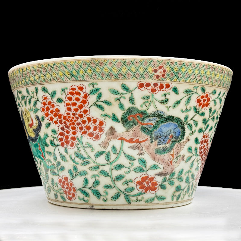 Imperial Kangxi Wucai Jar with Enamelled Qilin Motif|清康熙御製五彩麒麟紋大缸・珍藏