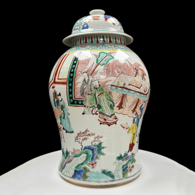 Kangxi Period Wucai General Jar with Figural Scenes|清康熙五彩人物紋將軍罐・珍藏