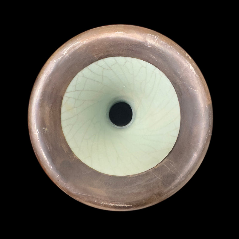 Song Dynasty Yuhuchunping Vase with Gilt-Mounted Rim and Inscribed Body|宋朝包金口刻字玉壺春瓶・珍藏