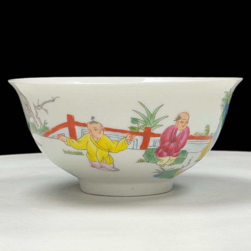 Guangxu Period Famille Rose Bowl with Figural Narrative Design|清朝光緒粉彩人物故事碗・珍藏