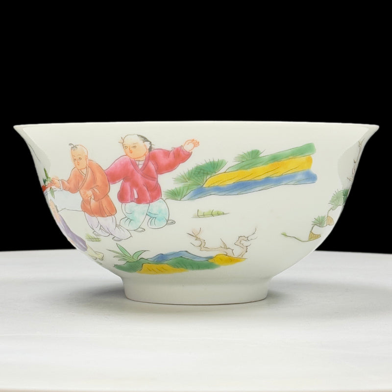 Guangxu Period Famille Rose Bowl with Figural Narrative Design|清朝光緒粉彩人物故事碗・珍藏