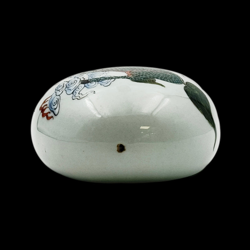 Qing Dynasty Qianlong Wucai Porcelain Pillow with Dragon Motif|清朝乾隆五彩龍紋脈枕・珍藏