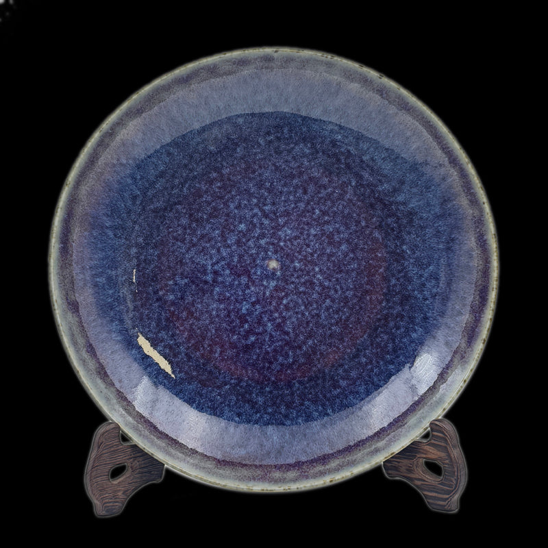 Qing Dynasty Kangxi Flambé-Glazed Dish with Floral Effect|清朝康熙窯變花釉碟・珍藏
