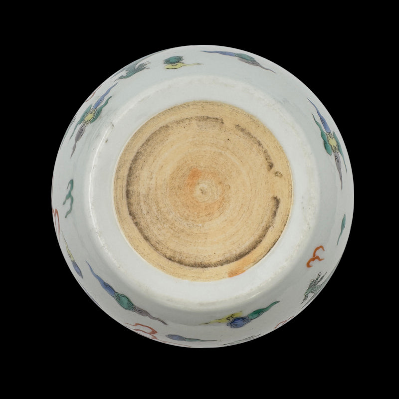 Kangxi Period Wucai Jar with Dragon Design|清康熙五彩龍紋細缸・珍藏