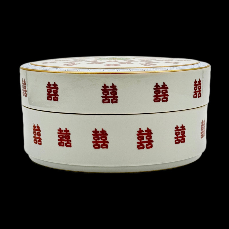 Qing Dynasty Tongzhi Famille-Rose Covered Box with Auspicious Celebration Motif|清朝同治粉彩喜慶圖紋蓋盒・珍藏