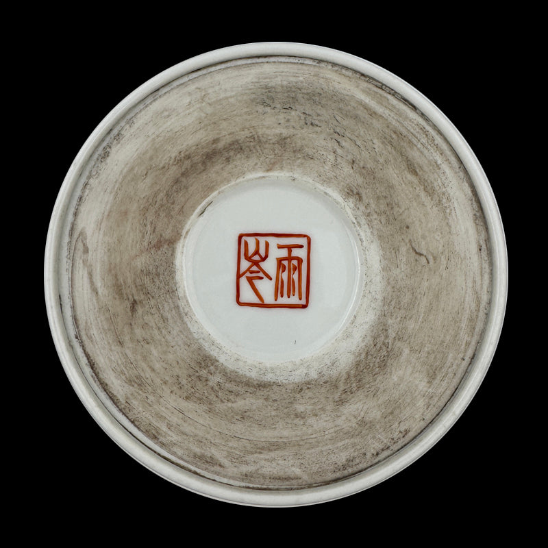 Republic Period Famille-Rose Brush Pot with Rooster and Floral Design|民國粉彩公雞花卉紋筆筒・珍藏