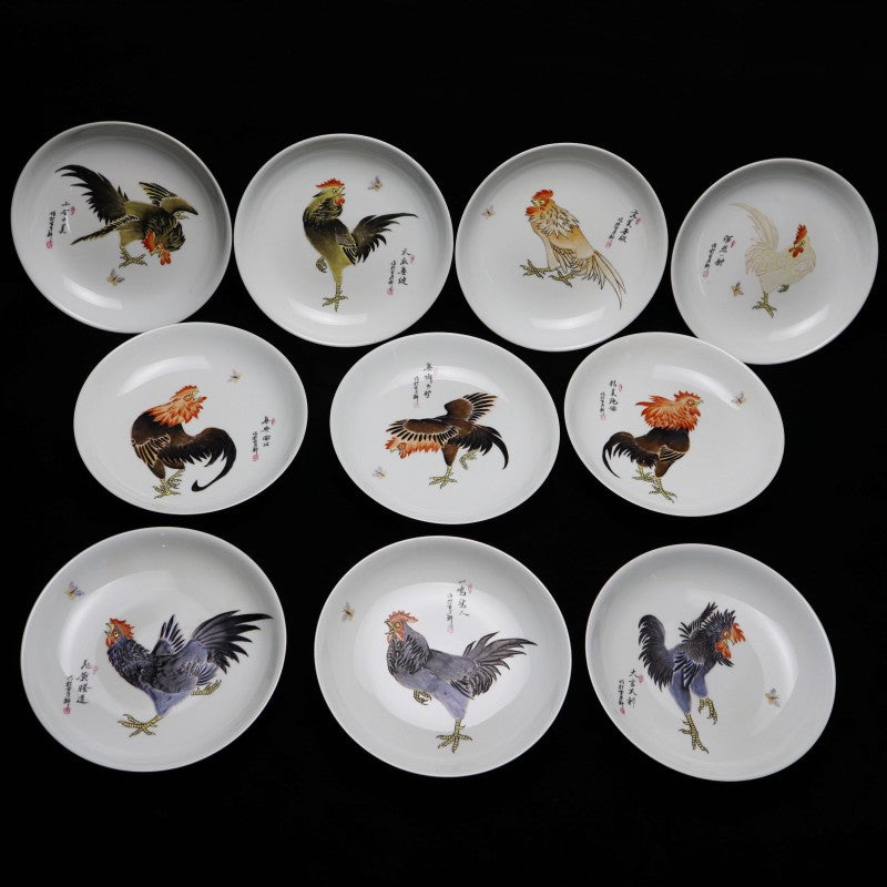 Qing Yongzheng Guyuexuan Famille-Rose Display Dish with "Perfection in All Ten Aspects" Inscription | 清雍正古月軒「十全十美」粉彩賞盤・珍藏