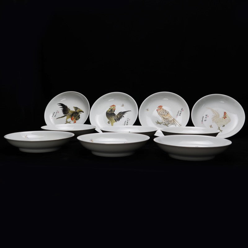 Qing Yongzheng Guyuexuan Famille-Rose Display Dish with 