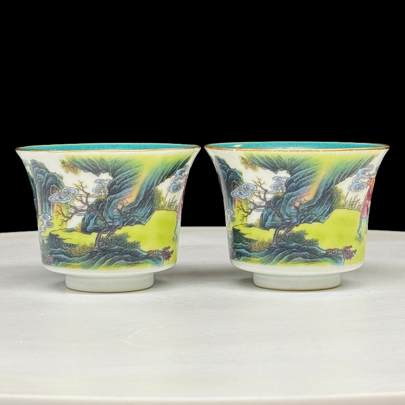 Qing Dynasty Qianlong Enamelled Cup with Painted Figures｜清